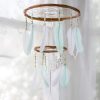 Large Mint and White Chandelier Dream Catcher Mobile
