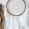 White Wall Hanging Dream Catcher 12 Inch Size